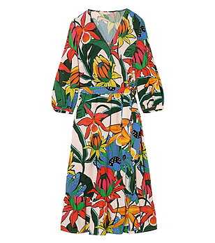 Многоцветна рокля Estimi с флорален принт снимка