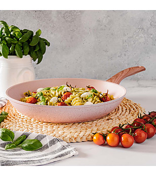 Розов тиган с незалепващо покритие 24 см Stone Rose снимка