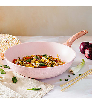 Розов уок тиган с незалепващо покритие Stone Rose 28 см снимка