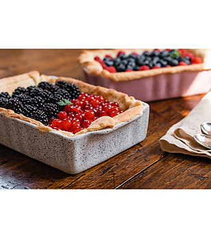 Комплект от 2 бели керамични тави Stone White снимка