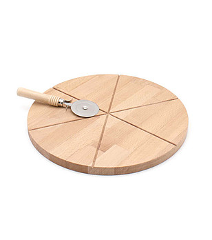 Комплект от дъска и нож за пица снимка