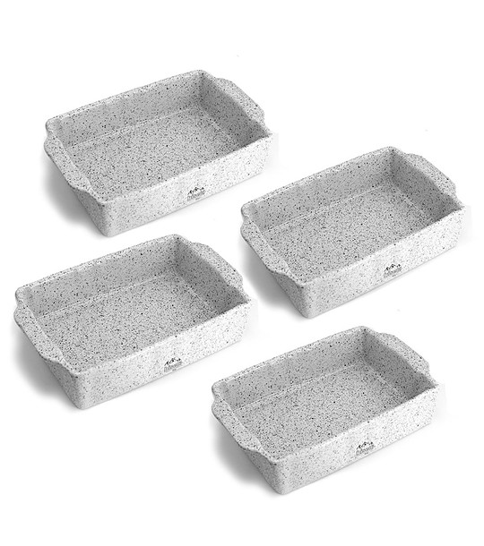 Комплект от 4 мини тавички  Stone White снимка