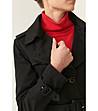 Черен дамски памучен шлифер Megana-3 снимка