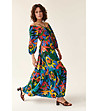 Многоцветна рокля Palmiko с ефектен принт-4 снимка