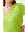 Зелена памучна дамска блуза Mimi-3 снимка