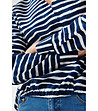 Дамска блуза на райе в синьо и бяло Sasenak-3 снимка