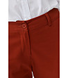 Дамски памучен панталон в цвят керемида Misati-2 снимка