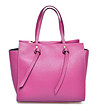 Розова дамска чанта от естествена кожа Lavoni-1 снимка