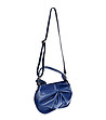 Малка дамска чанта от естествена кожа Veronica в син цвят-1 снимка