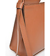 Дамска кожена чанта Indiasa в нюанс на цвят коняк-2 снимка