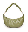 Зелена дамска чанта от естествена кожа Ledora-0 снимка