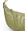 Зелена дамска чанта от естествена кожа Ledora-2 снимка