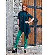 Асиметрична тъмнозелена дамска риза-0 снимка