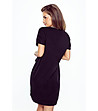 Черна рокля с джоб Fleur в макси размери-1 снимка
