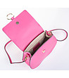 Малка дамска чанта в розово Rikita-3 снимка
