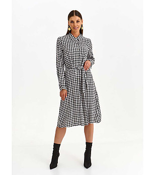 Черно-бяла рокля пепит Alberta снимка