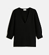 Дамски пуловер в черен цвят Harmani с вълна-3 снимка