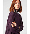 Дамски пуловер в цвят патладжан Ursula-2 снимка