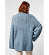 Дамски пуловер в светлосин нюанс с вълна и мохер Mevita-1 снимка