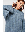 Дамски пуловер в светлосин нюанс с вълна и мохер Mevita-2 снимка