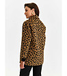 Дамско палто в цвят камел и черно с леопардов принт Cecilia-1 снимка