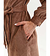Кафява рокля с джобове Grazyna-4 снимка