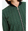 Зелено дамско яке с фигурален принт Agnes-4 снимка