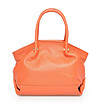 Дамска оранжева чанта от естествена кожа Livena-0 снимка