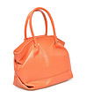 Дамска оранжева чанта от естествена кожа Livena-1 снимка