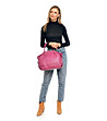 Розова дамска чанта от естествена кожа Claret-4 снимка