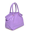 Дамска лилава чанта от естествена кожа Livena-1 снимка