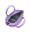Дамска лилава чанта от естествена кожа Livena-3 снимка