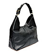 Дамска чанта от естествена кожа в черно Bianca-1 снимка