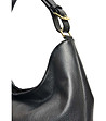 Дамска чанта от естествена кожа в черно Bianca-2 снимка