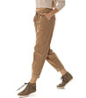 Бежов памучен дамски панталон Iseara-2 снимка