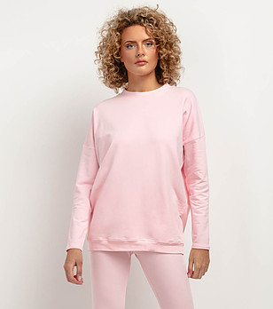 Дамска розова блуза с памук Dinora снимка