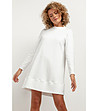 Бяла трапецовидна рокля Imena-0 снимка