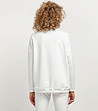 Дамска бяла блуза с памук Dinora-1 снимка