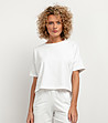 Бяла дамска блуза с къс ръкав Loretta-0 снимка