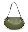 Зелена овална чанта от естествена кожа Letta-0 снимка