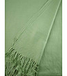 Зелен дамски шал с ресни Arilda-0 снимка