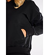 Черен памучен дамски суитшърт Indila-4 снимка