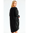 Черна памучна рокля с джобове Tilina-2 снимка