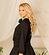Дамска памучна блуза в черен цвят-2 снимка