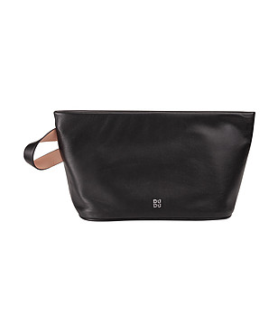 Малка ефектна дамска чанта в черно и цвят пудра Fuerte снимка