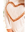 Дамска пижама в екрю с ефектно сърце Roti-3 снимка