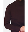 Тъмнокафяв мъжки поло пуловер с кашмир Yegor-2 снимка