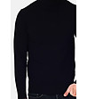 Черен мъжки поло пуловер с кашмир Yegor-2 снимка