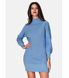 Плетена рокля в синьо с кашмир Alarice-0 снимка