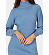 Плетена рокля в синьо с кашмир Alarice-2 снимка
